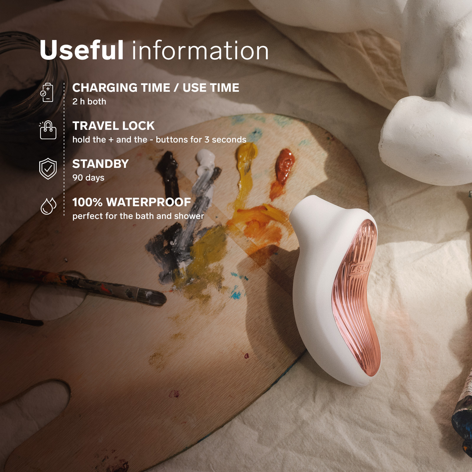 App-controlled clitoral stimulator LELO Sona 3 Cream Lelo B0F9LKMXCS.PT04