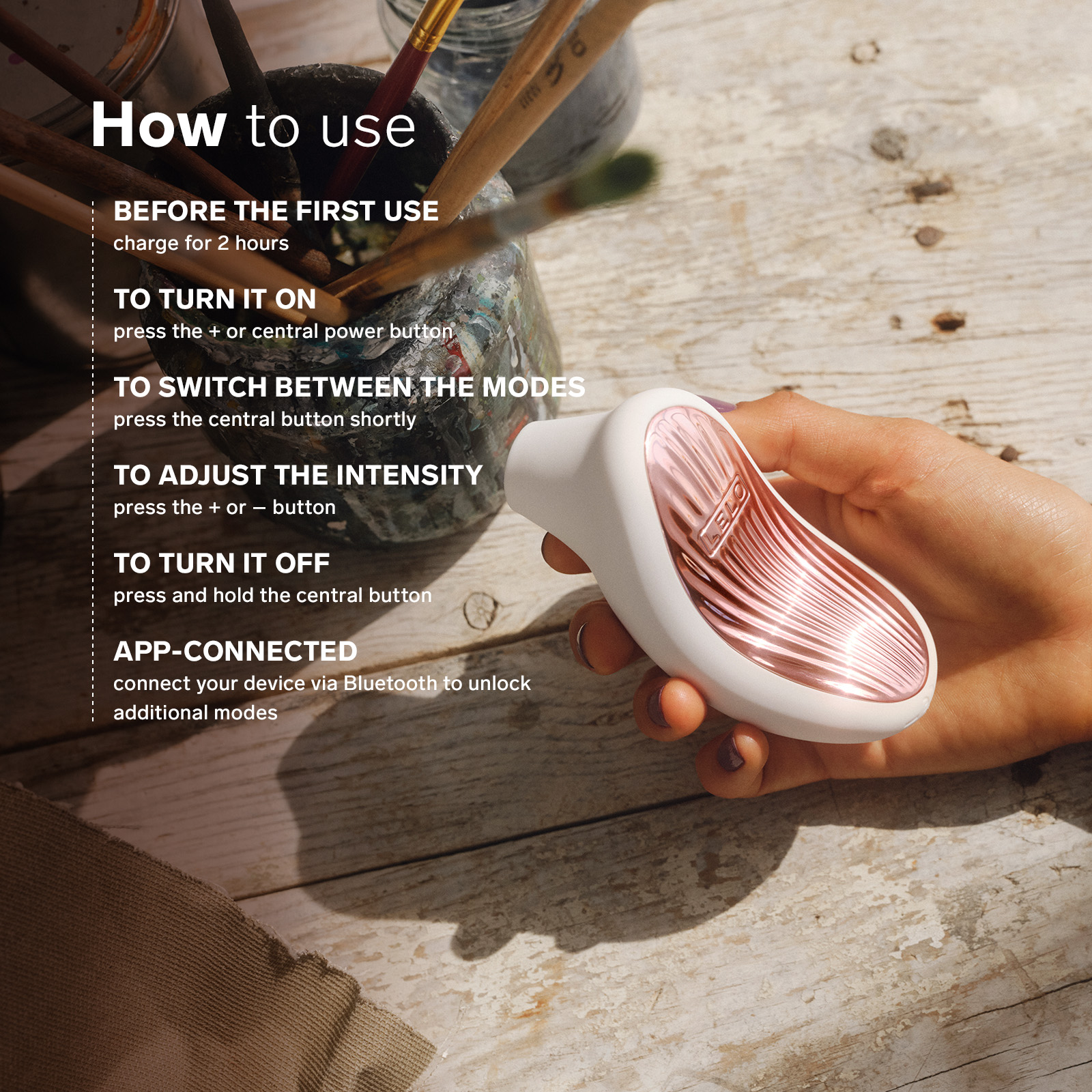 App-controlled clitoral stimulator LELO Sona 3 Cream Lelo B0F9LKMXCS.PT05