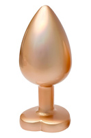 Gleaming Love Pearl Gold Anal Plug Large Dreamtoys