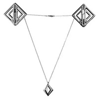 LOCKINK Adjustable Nipple Clamps with Light Pendant Grey