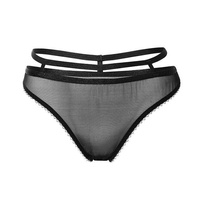 Black Floral Panties M Perilla