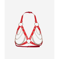 Harness-bra with chains Red HellRider