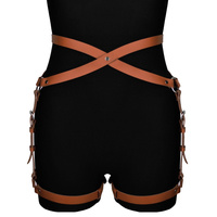 Brown Leather Thigh Harness Alisa Karess