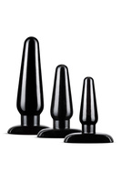 Blush Anal Adventures Basic Plug Kit Black Blush Plug Set