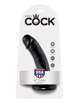 King Cock 6" Cock Black