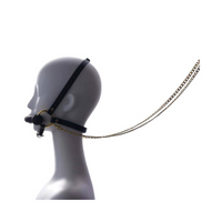 Knebel Leather Head Restraint Harness Mouth Gag With Leash UPKO