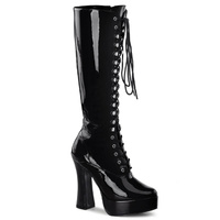 Knee High Boots Electra-2020 Black Pat 8 (38,5) Pleaser