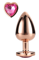 Gleaming Love Rose Gold Anal Plug Small Dreamtoys