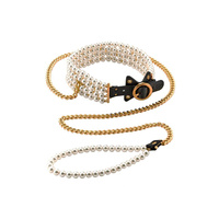 BDSM Luminious Pearl Leash And Collar Guilty Pleasure