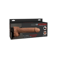 Fetish Fantasy Series 10" Hollow Rechargeable Strap-On with Remote Tan