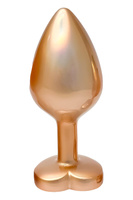 Gleaming Love Pearl Gold Anal Plug Medium Dreamtoys