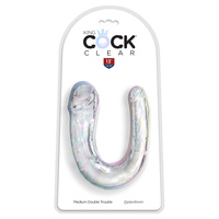 Double dildo 34 cm Clear Medium Double Trouble King Cock