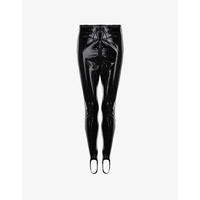 Leggins with a zipper made of lack Black M HellRider