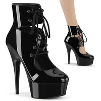 Platform Shoes Delight-600 black 7 (37,5) Pleaser