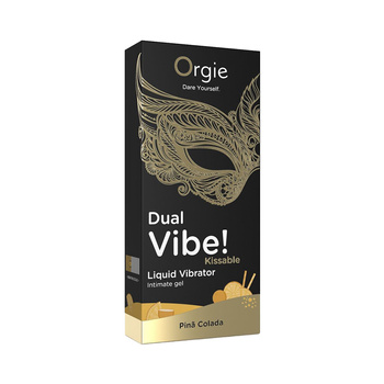 ORGIE DUAL VIBE! PINA COLADA KISSABLE LIQUID VIBRATOR - 15 ML