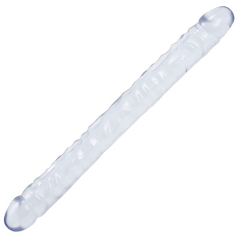 Crystal Jellie Double Dong podwójne dildo przeźroczyste 45 cm