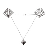 LOCKINK Adjustable Nipple Clamps with Heavy Pendant Grey