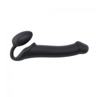 Double dildo Strap-on-me Silicone bendable strap-on L Black