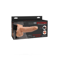 Fetish Fantasy Series 6" Hollow Strap-On with Remote Light