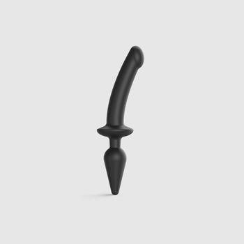 Dustronne dildo-korek Strap-on-me Switch Plug-in Semi-realistic Dildo Black L