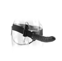 Fetish Fantasy Series 8" Vibrating Hollow Strap-On Black