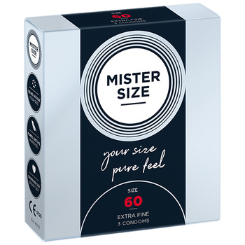 Mister.Size 60 mm Condoms 3 Pieces