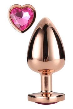Gleaming Love Rose Gold Anal Plug Large Dreamtoys