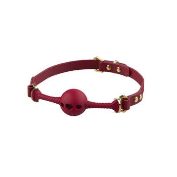 Upko red Middle Heart-shaped Breathable Mouth Gag