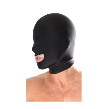 Fetish Fantasy Series Spandex Open Mouth Hood Black