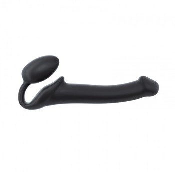 Double dildo Strap-on-me Silicone bendable strap-on M Black