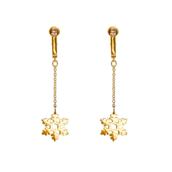 Upko Non-pierced clitoral jewelry dangle with snowflake