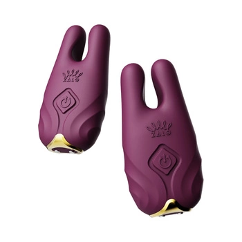 Vibrating Nipple Clamps Nave Velvet Purple Zalo