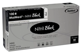 Black Nitrile Gloves M