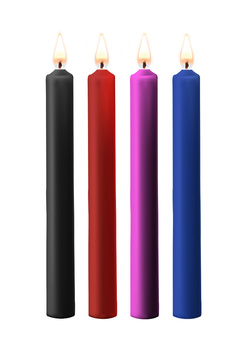 Ouch! Teasing Wax Candles Large 4-pack Mixed Color