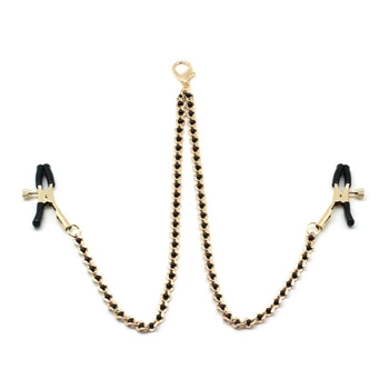 Liebe Seele Black Beads Chains And Nipple Clamps