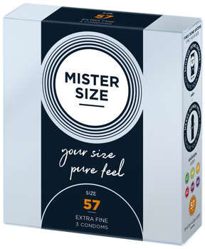 Mister.Size 57 mm Condoms 3 Pieces