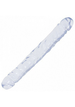 Crystal Jellie Double Dong Clear 12";