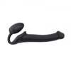 Podwójne dildo Strap-on-me Silicone bendable strap-on M Black 