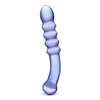 Glas Purple Rain Ribbed Glass Dildo