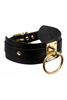 KINKY DIVA O-RING COLLAR BLACK/GOLD