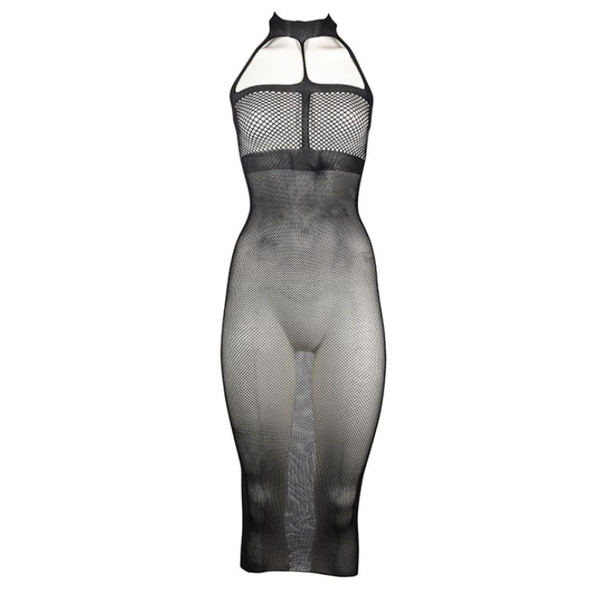 Midi High Neck Dress Black Os Le Désir