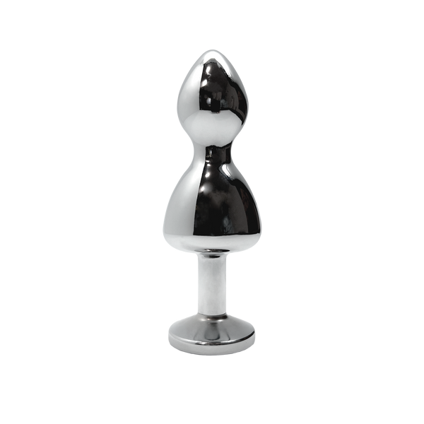 Анальний пробка Lollypop Double Ball Metal Plug S White Wooomy