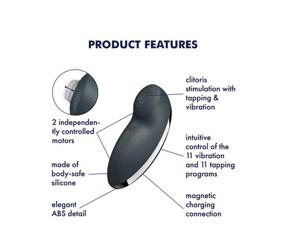Clitoral Stimulator Tap & Climax 2 Grey Satisfyer