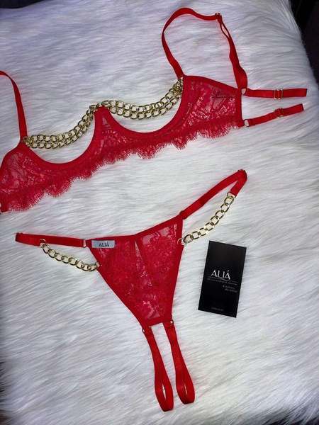 Alia Pikat Set Red Bra D 70-85