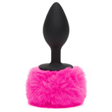 Zatyczka Analna Z Króliczym Ogonkiem Bunny Tail Butt Plug Black Medium Happy Rabbit
