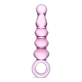 Рожеве Скляне Ділдо З Рукояткою Quintessence Beaded S Anal Slider Glas