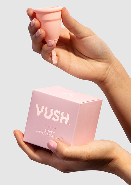 Silikonowy kubeczek menstruacyjny Vush Let's Flow Menstrual Cup Super
