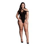 Le Désir Leda XIII - Body with Crossed Neckline Black OSX