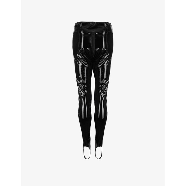 Leggins with a zipper made of lack Black M HellRider