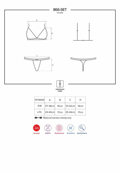 866-SET-1 two-piece set black L/XL